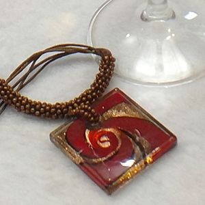 LAST CHANCE glass pendent necklace